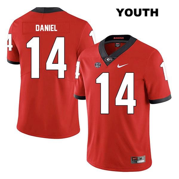 Georgia Bulldogs Youth DJ Daniel #14 NCAA Legend Authentic Red Nike Stitched College Football Jersey OUW7756AY